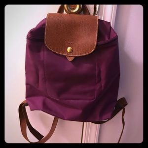 Longchamp Le Pliage Backpack (Dahlia)